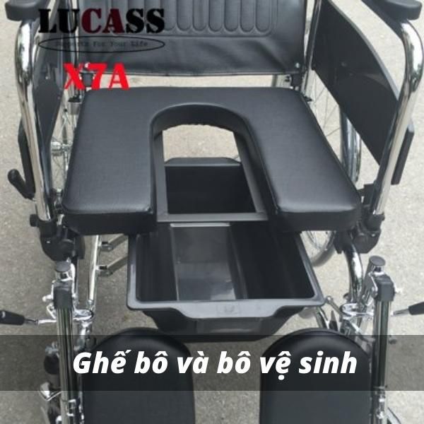Xe lăn Lucass X7A có bô vệ sinh và ngả nằm