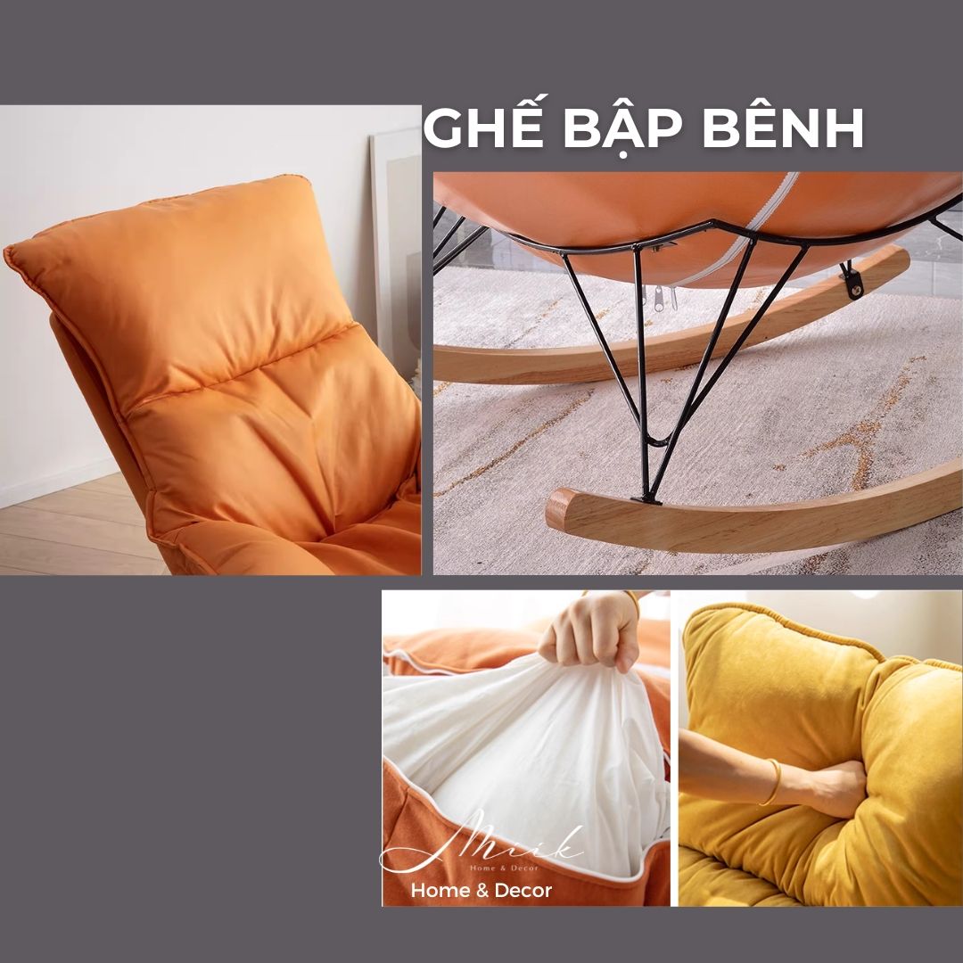  Ghế lười thư giãn bập bênh ( kèm đôn ) 