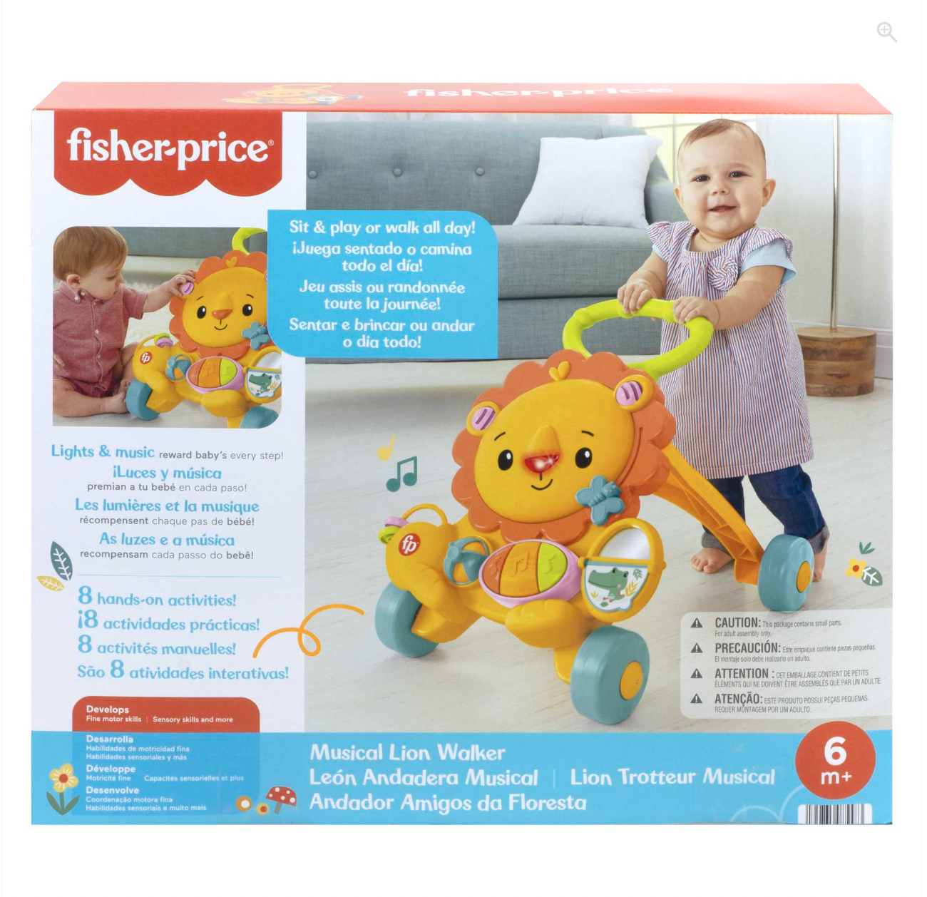 Andadera Caminadora Musical Bebé Diseño Fisher-Price - ANDADERA CAMINADORA MUSICAL BEBE DISEÑO