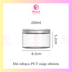 Hũ PET nhựa nắp nhôm 200g