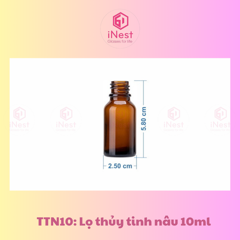 Lọ thủy tinh nâu 10ml