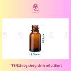 Lọ thủy tinh nâu 15ml