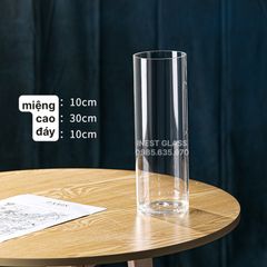 Lọ trụ tròn thủy tinh 10x30cm