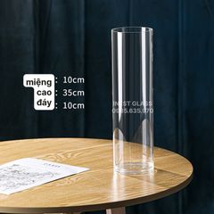 Lọ trụ tròn thủy tinh 10x35cm
