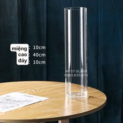 Lọ trụ tròn thủy tinh 10x40cm