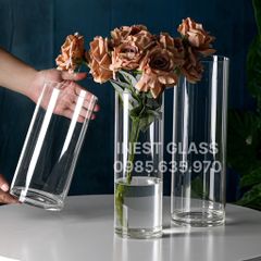 Lọ trụ tròn thủy tinh 10x20cm