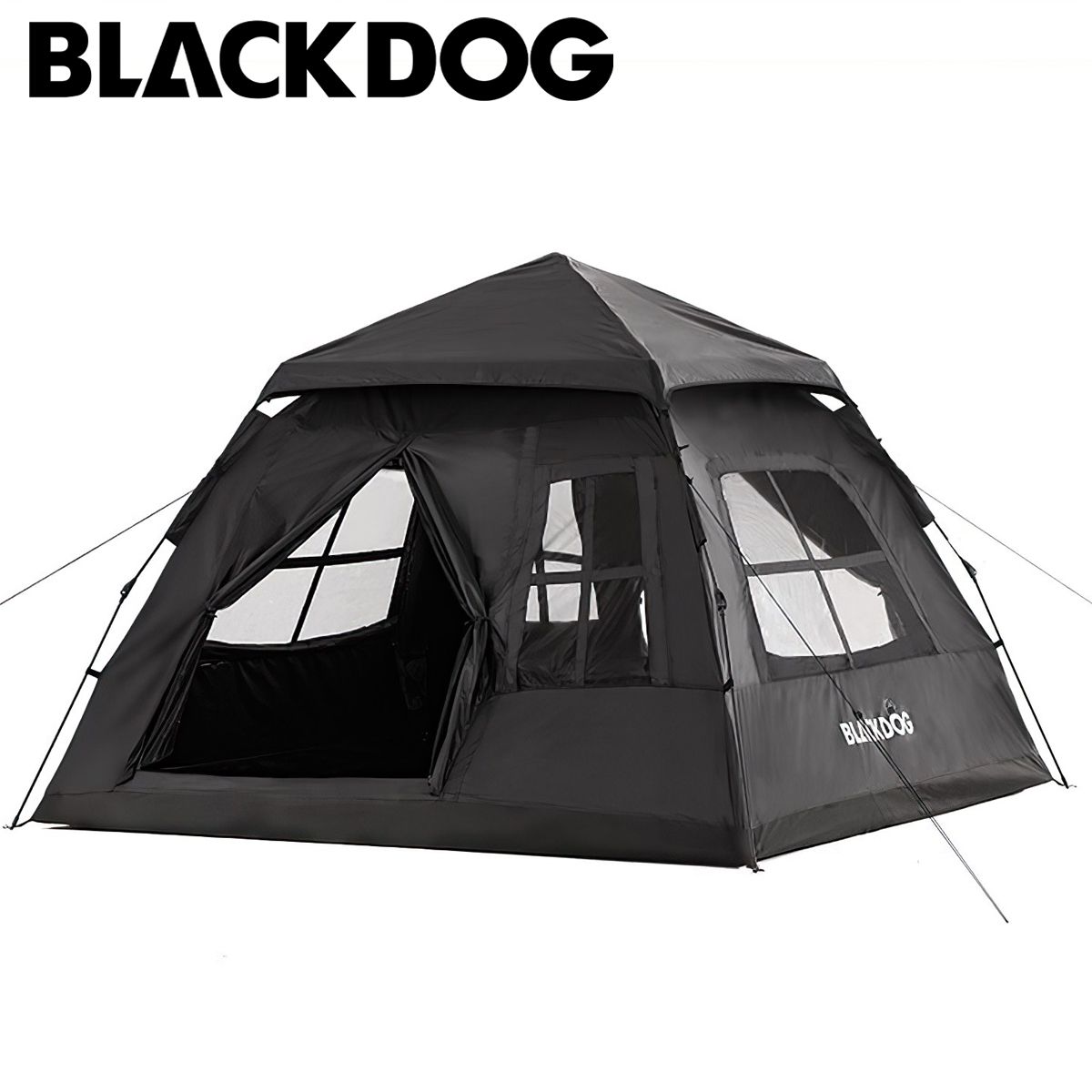  Lều Cắm Trại Du Lịch Tự Bung 3-4 Người Blackdog Two Doors And Two Windows Tent 