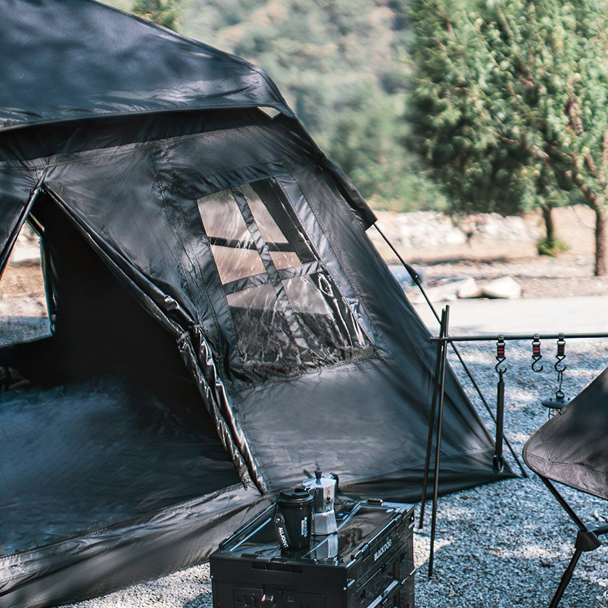  Lều Cắm Trại Du Lịch Tự Bung 3-4 Người Blackdog Two Doors And Two Windows Tent 