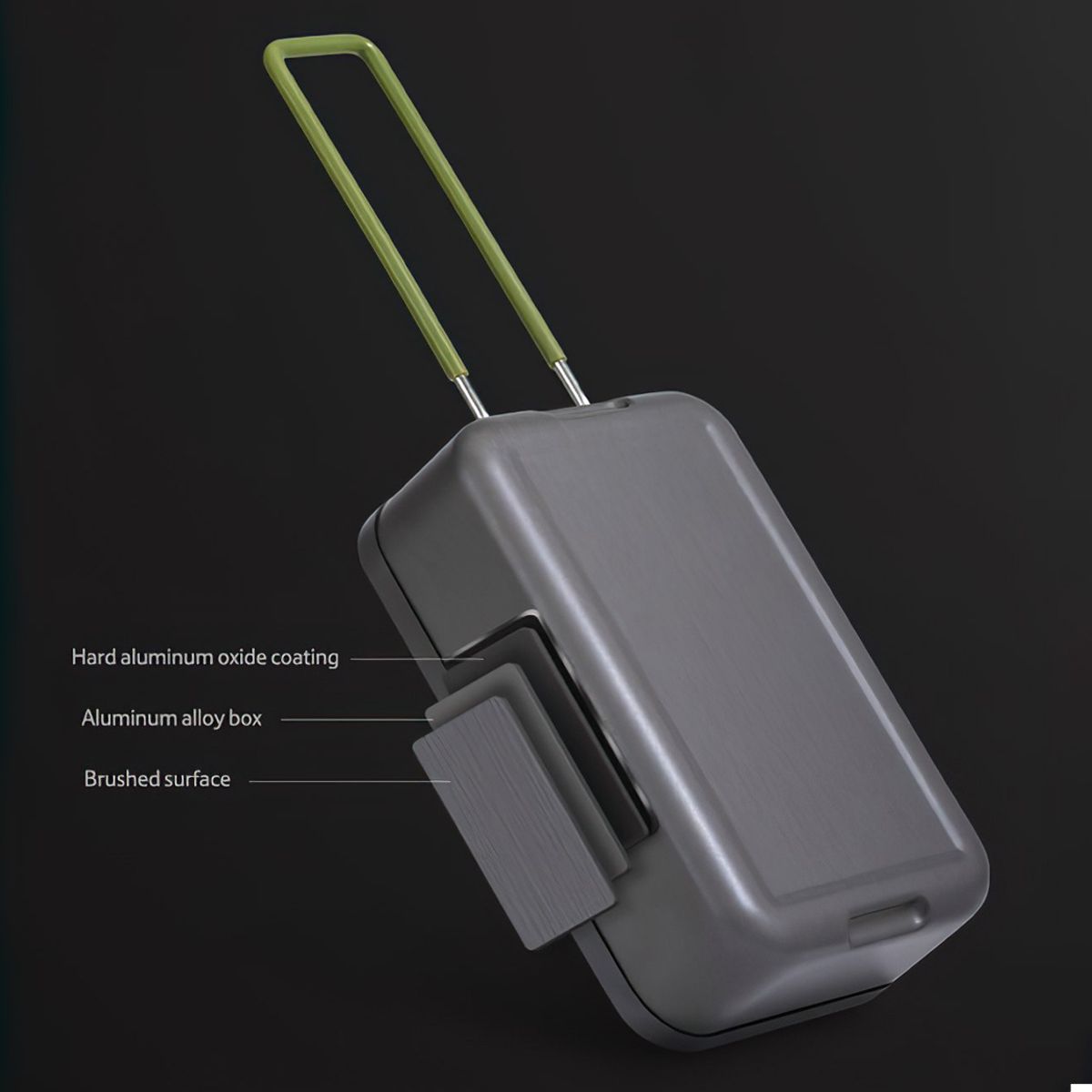  Hộp Nấu Ăn Bằng Nhôm Cắm Trại Có Tay Cầm Naturehike Aluminum Alloy Square Lunch Box 