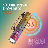  Đèn Pin Cắm Trại Du Lịch ACEBEAM RIDER RX RAINBOW Độ Sáng 650 Lumen Chiếu Xa 96M 