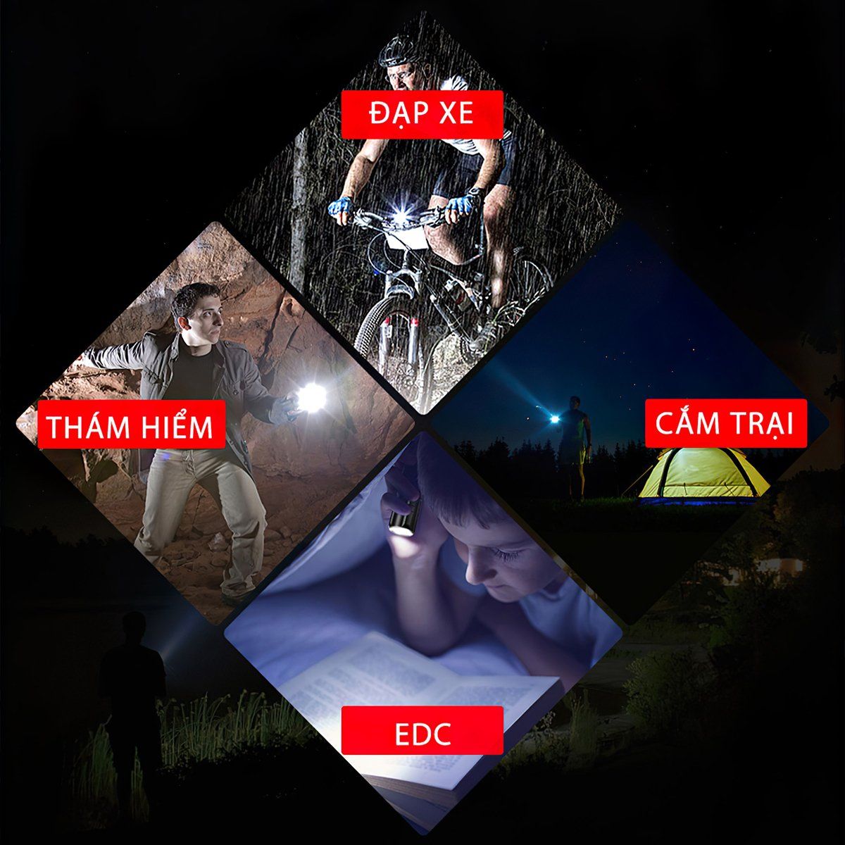  Đèn pin Cắm Trại Du Lịch KLARUS EC20 sáng 1100 lumen chiếu xa 200m pin 21700 4000mAh sạc USB C kiêm power bank 