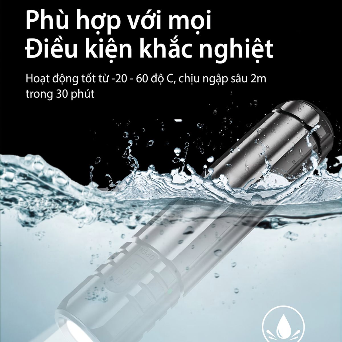  Đèn pin Cắm Trại Du Lịch KLARUS EC20 sáng 1100 lumen chiếu xa 200m pin 21700 4000mAh sạc USB C kiêm power bank 