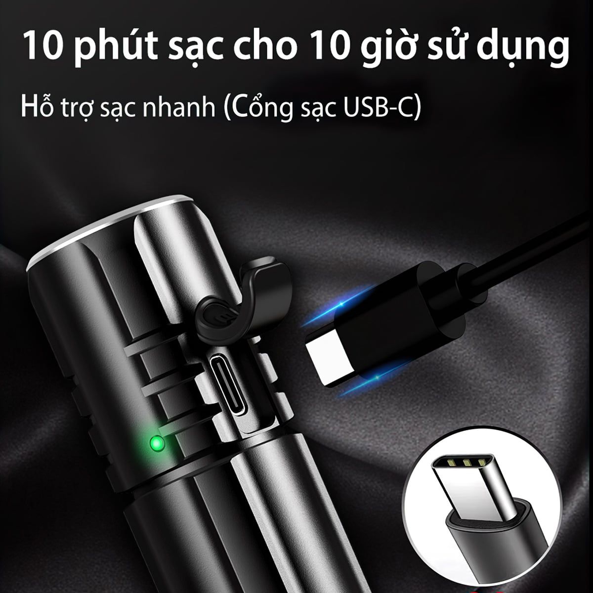  Đèn pin Cắm Trại Du Lịch KLARUS EC20 sáng 1100 lumen chiếu xa 200m pin 21700 4000mAh sạc USB C kiêm power bank 