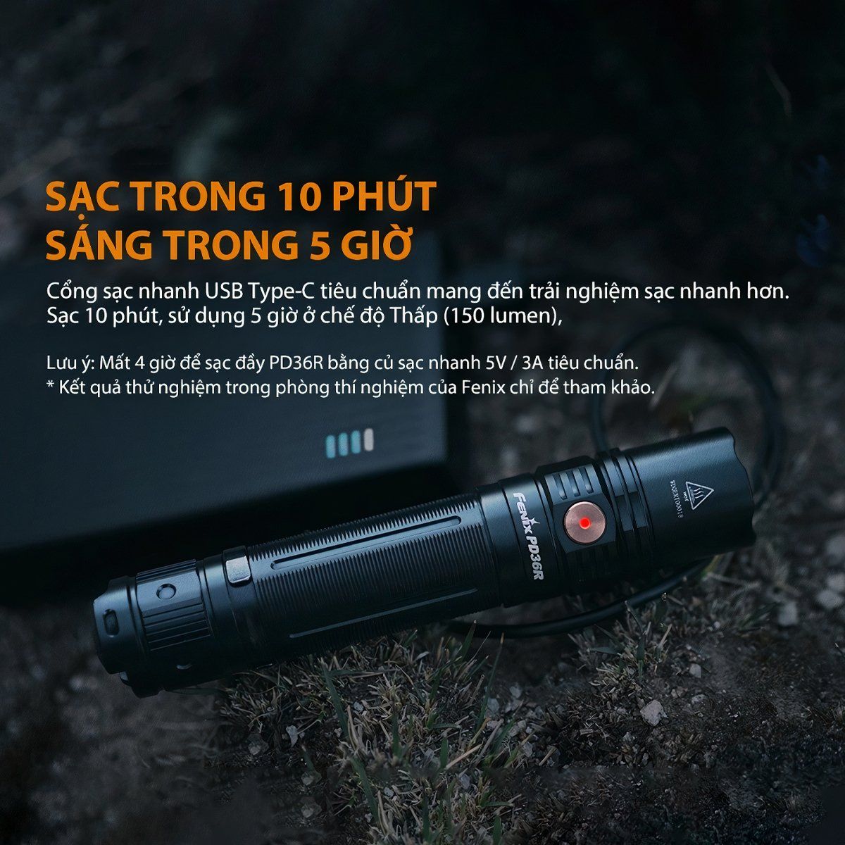  Đèn pin FENIX PD36R độ sáng 1600lm 