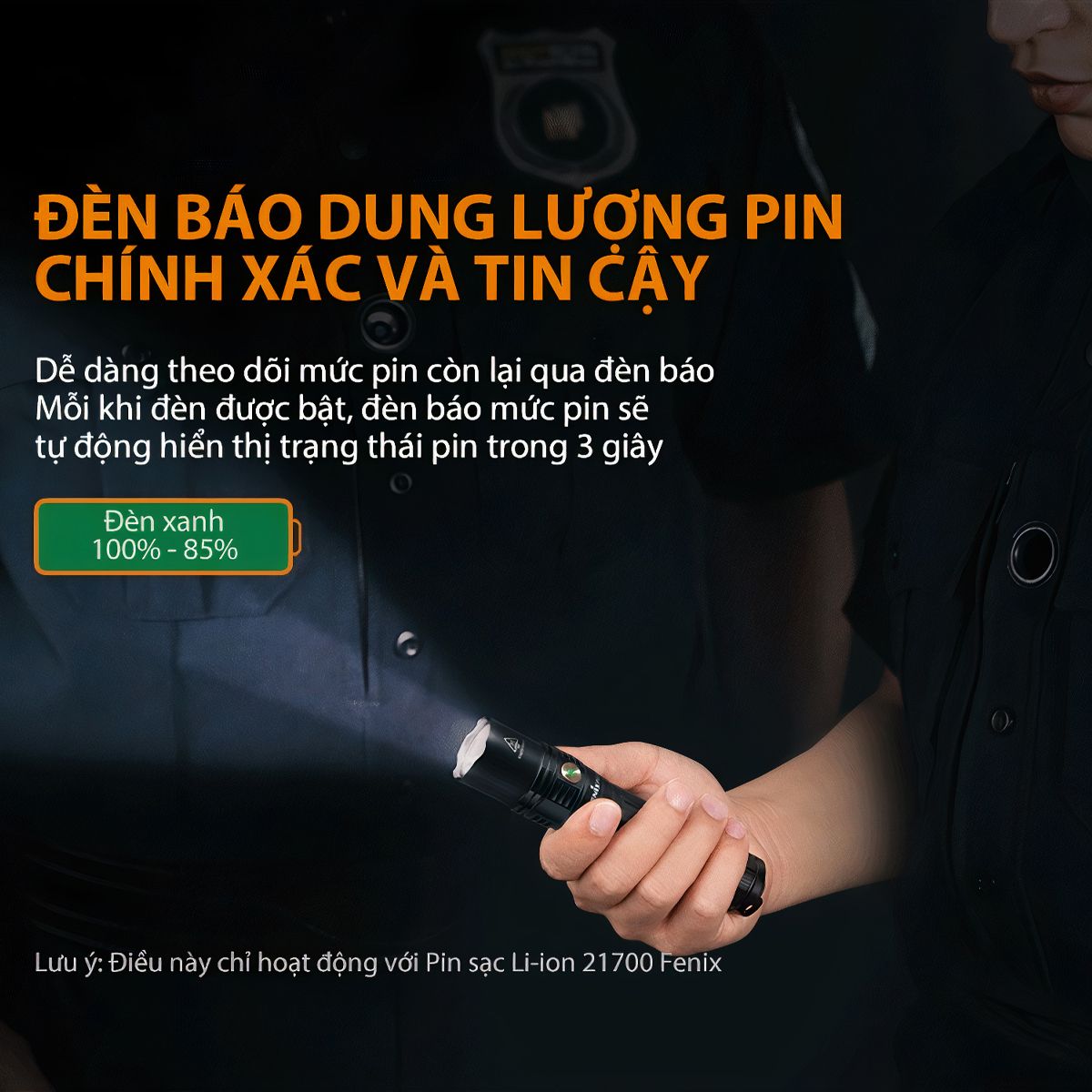  Đèn pin FENIX PD36R độ sáng 1600lm 