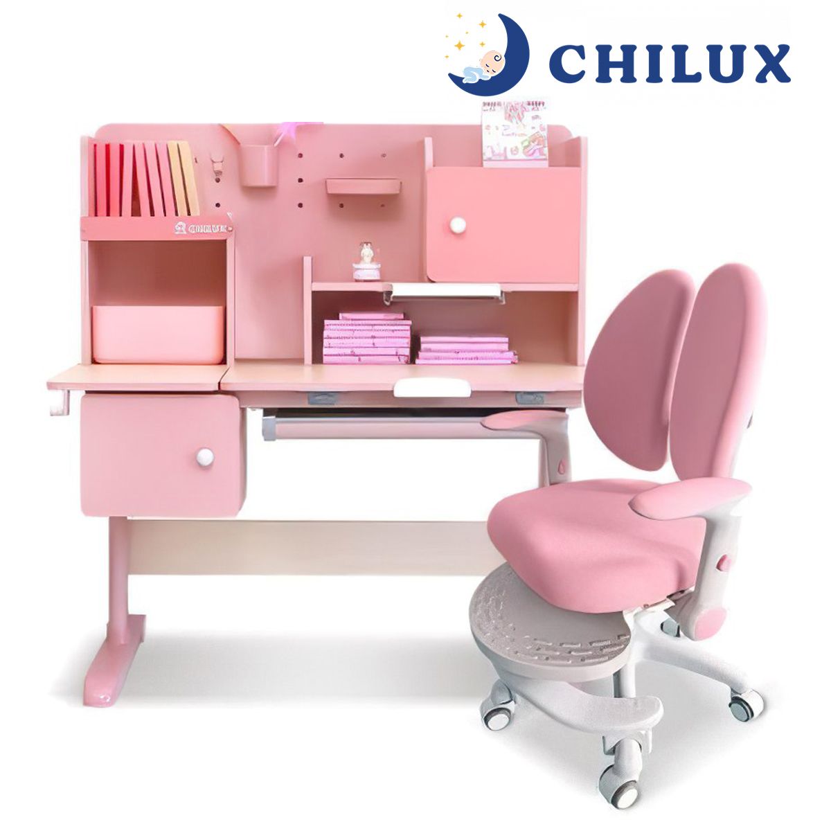  Bàn Học Thông Minh Và Ghế Công Thái Học Cho Trẻ Chilux Smart V (1m2 và 1m ) 