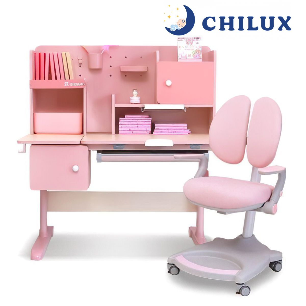  Bàn Học Thông Minh Và Ghế Công Thái Học Cho Trẻ Chilux Smart V (1m2 và 1m ) 