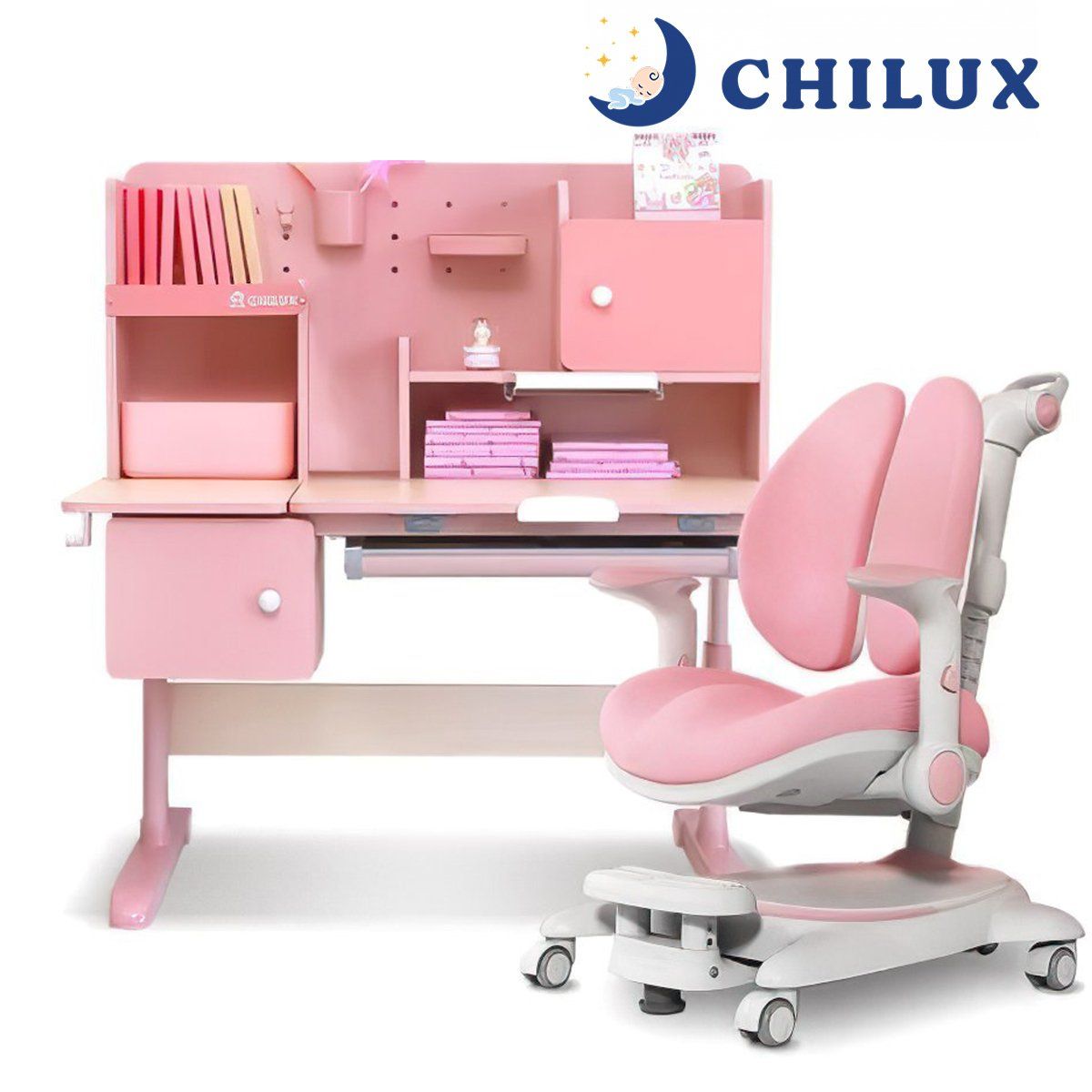  Bàn Học Thông Minh Và Ghế Công Thái Học Cho Trẻ Chilux Smart V (1m2 và 1m ) 