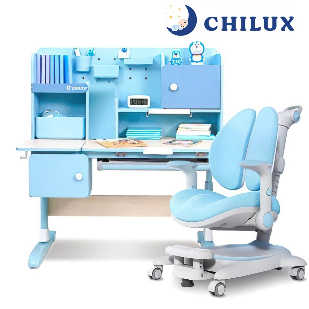  Bàn Học Thông Minh Và Ghế Công Thái Học Cho Trẻ Chilux Smart V (1m2 và 1m ) 