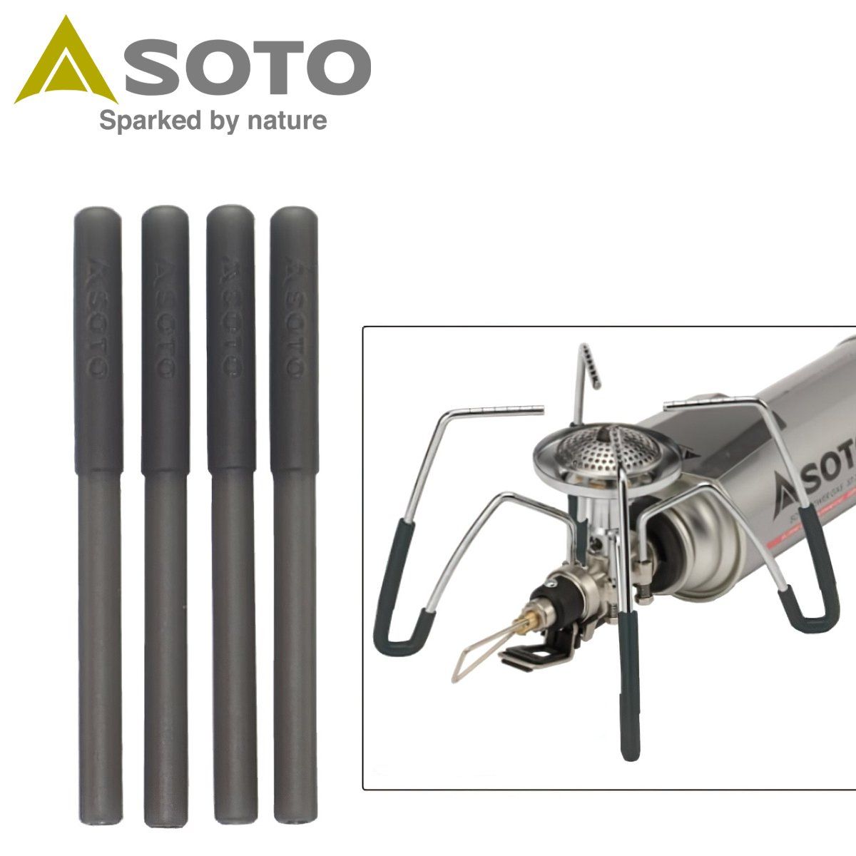  Phụ Kiện Cắm Trại Chân Cao Su Chống Trượt Giúp Việc Sử Dụng Bếp Gas Soto St-310 ( Bếp Nhện ) 