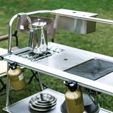  Bàn Bếp Cắm Trại Du Lịch Snowpeak Stainless Steel Kitchen Table 