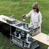  Bàn Bếp Cắm Trại Du Lịch Snowpeak Stainless Steel Kitchen Table 