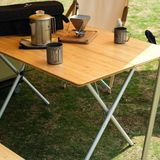  Bàn Cắm Trại Du Lịch Snowpeak One Action Table Long Bamboo 