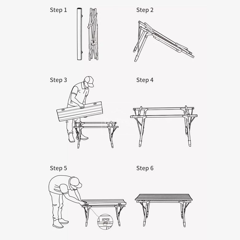  Bàn gấp dã ngoại vân gỗ Naturehike 