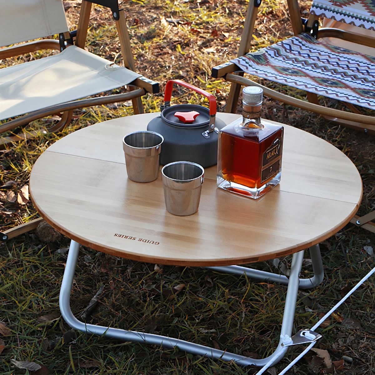  Bàn Gỗ tròn Gấp Gọn Naturehike Cắm Trại – Glamping 