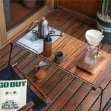  Bàn Gỗ Dã Ngoại Khung Thép IGT Naturhike Glamping 