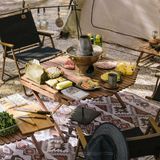  Bàn Cắm Trại Gỗ Kim Cương Cuộn Trứng NatureHike 