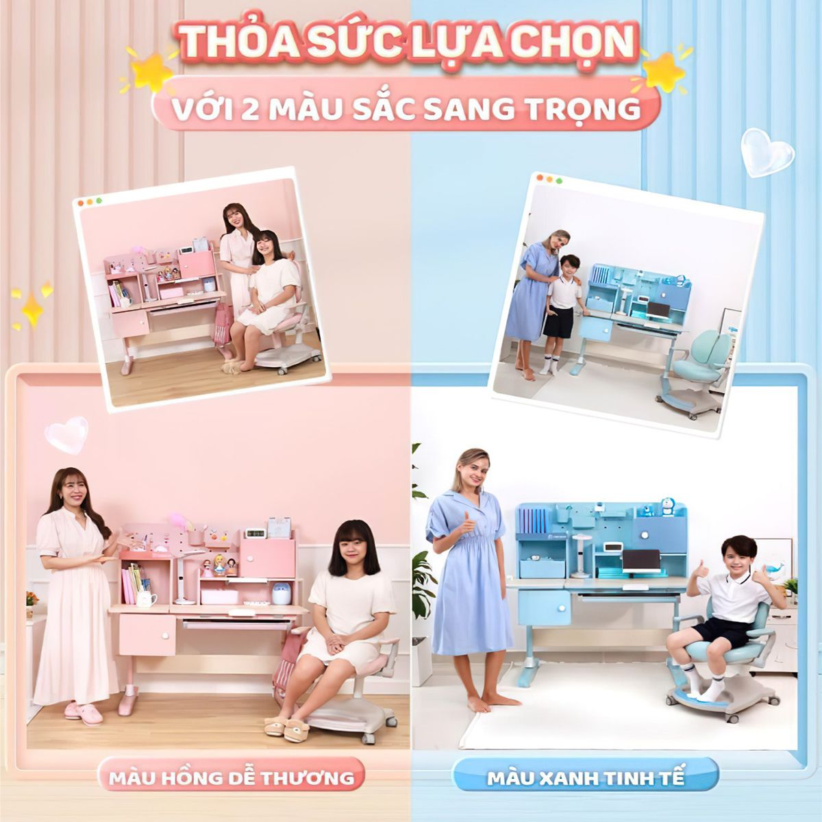  Bàn Học Thông Minh Và Ghế Công Thái Học Cho Trẻ Chilux Smart V (1m2 và 1m ) 