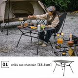  Bàn nhôm cắm trại gấp gọn điều chỉnh độ cao FT12 NatureHike CNH22JU025 