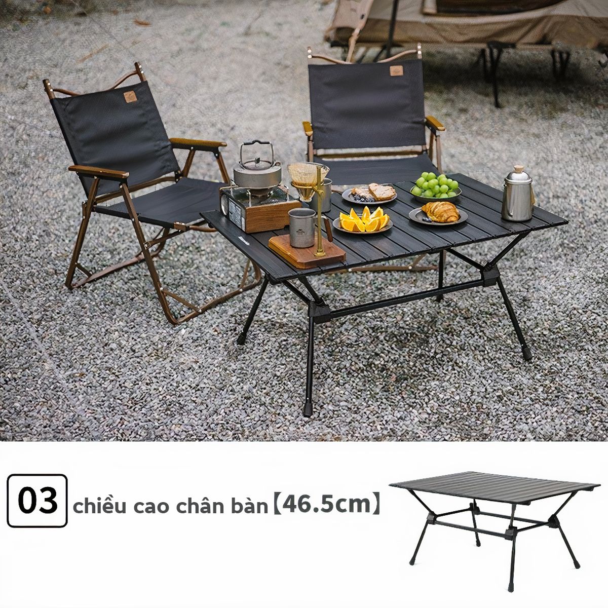  Bàn nhôm cắm trại gấp gọn điều chỉnh độ cao FT12 NatureHike CNH22JU025 