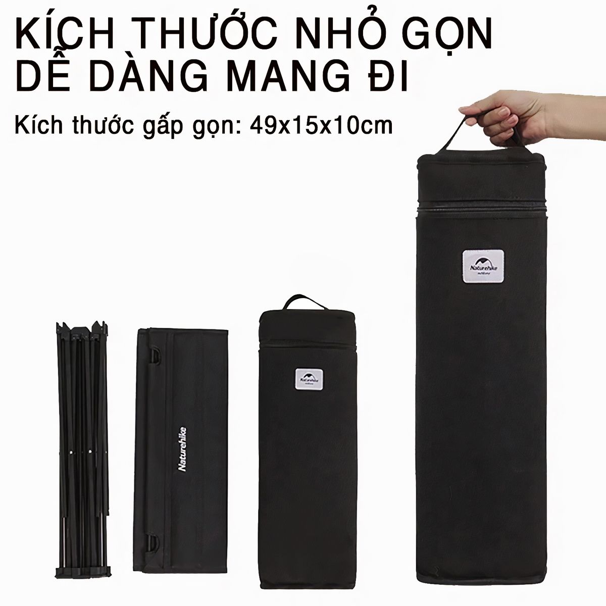  Bàn Cắm Trại Vải Cuộn Gấp Gọn NatureHike 
