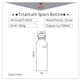  Bình Đựng NướcTitanium Kèm Bao Xốp Cách Nhiệt (700ml) 
