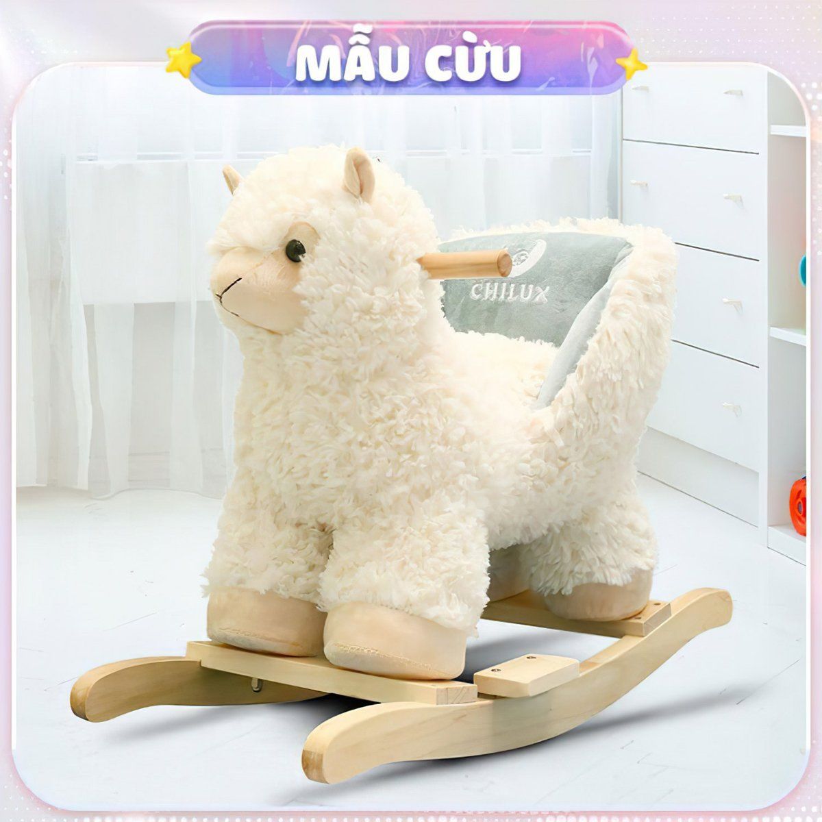  Bập Bênh Thú Bông Cho Bé - Con Cừu 