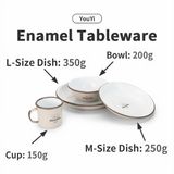  Bát Đĩa Cắm Trại Du Lịch Tráng Men Naturehike 