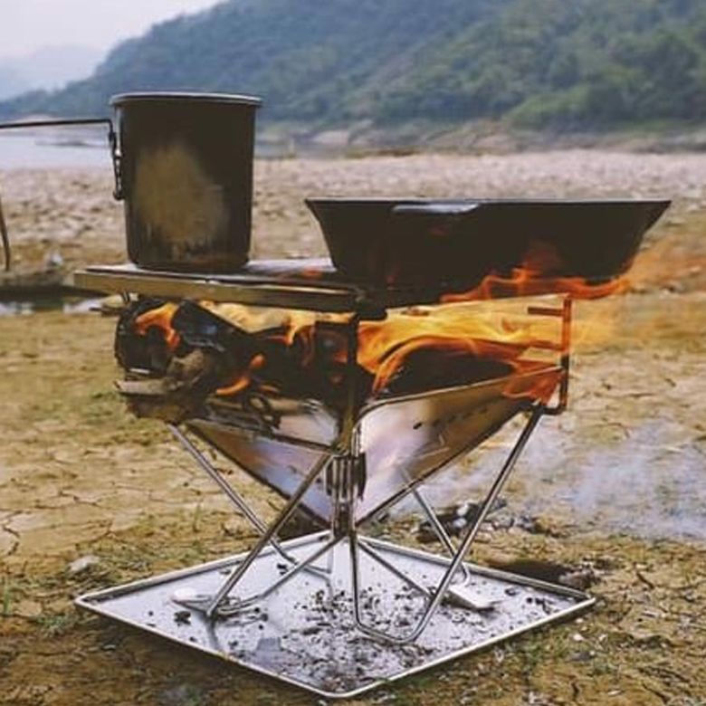  Bếp Nướng Than Hoa Dã Ngoại Cắm Trại Campingmoon MT-055 