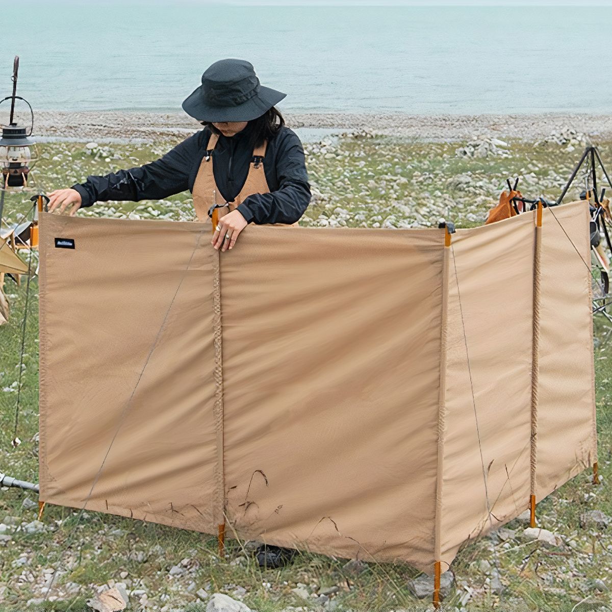 Bình Phong Cắm Trại Chắn Gió Bên Lều Glamping Naturehike 