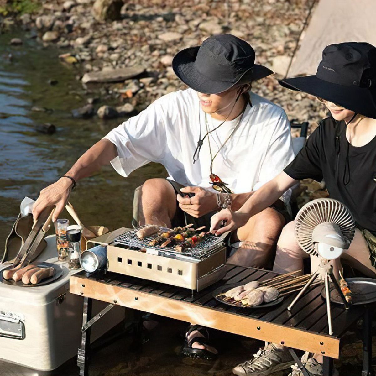  Bếp Gas Và Bộ Nồi Lẩu Nướng Mang Đi Cắm Trại dã ngoại Naturehike 