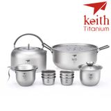  Bộ Pha Trà Dã Ngoại Keith Titanium (10pcs) 