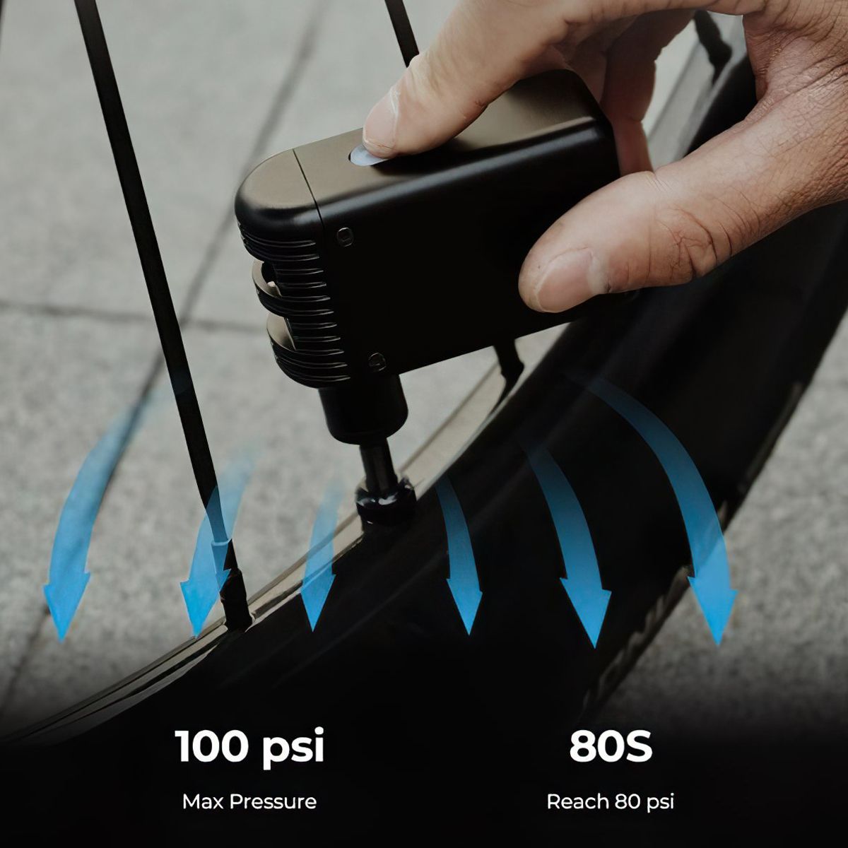  Bơm Xe Đạp Bằng Điện Di Động 100PSI Flextail Tiny Bike Pump 