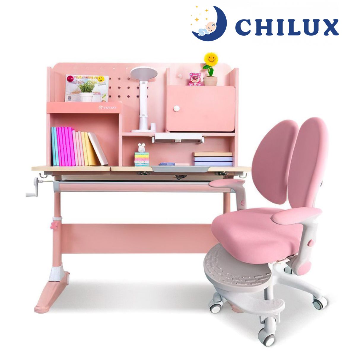  Bàn Học Thông Minh Và Ghế Công Thái Học Cho Trẻ Chilux Smart V (1m2 và 1m ) 
