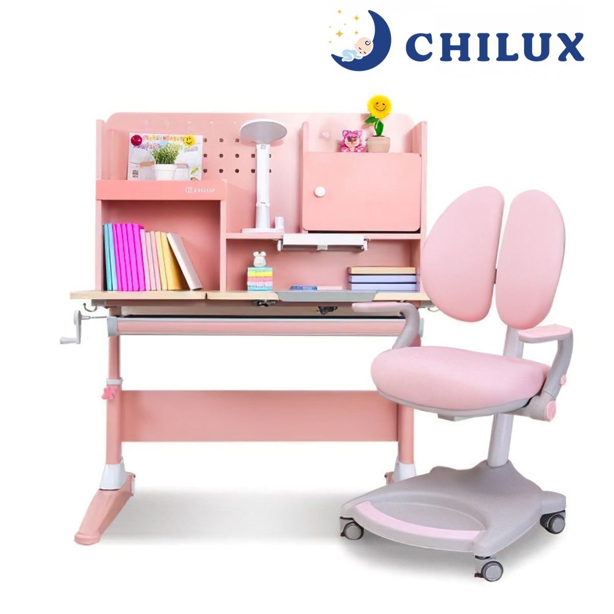  Bàn Học Thông Minh Và Ghế Công Thái Học Cho Trẻ Chilux Smart V (1m2 và 1m ) 