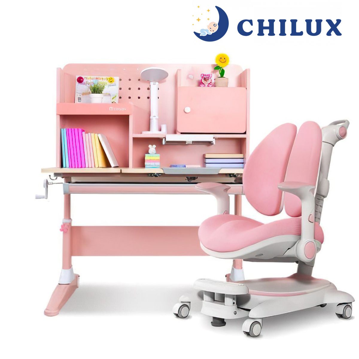  Bàn Học Thông Minh Và Ghế Công Thái Học Cho Trẻ Chilux Smart V (1m2 và 1m ) 