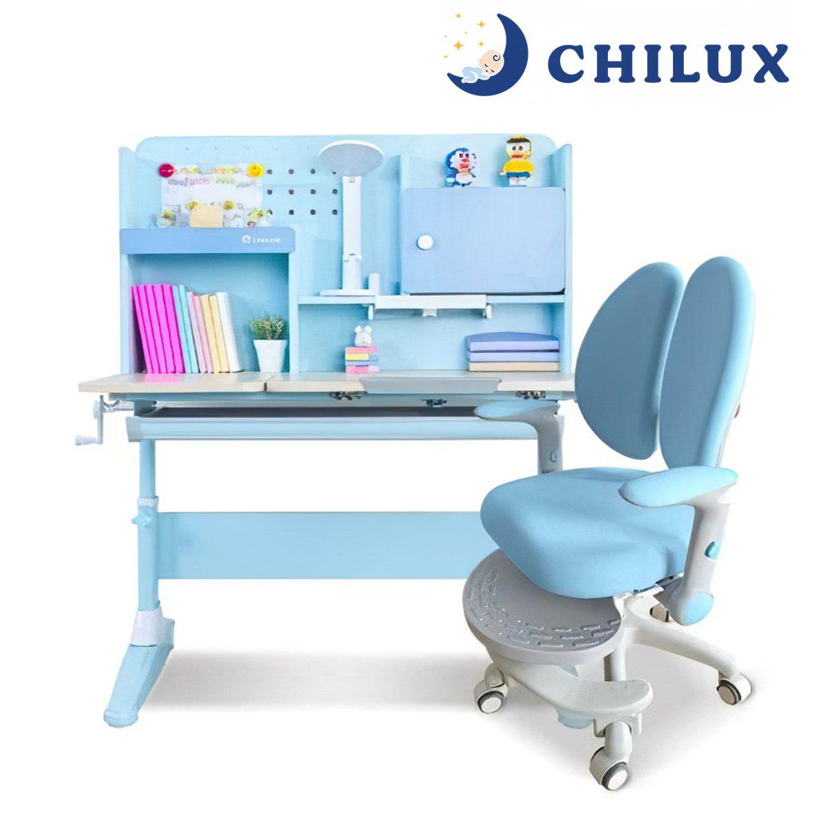  Bàn Học Thông Minh Và Ghế Công Thái Học Cho Trẻ Chilux Smart V (1m2 và 1m ) 