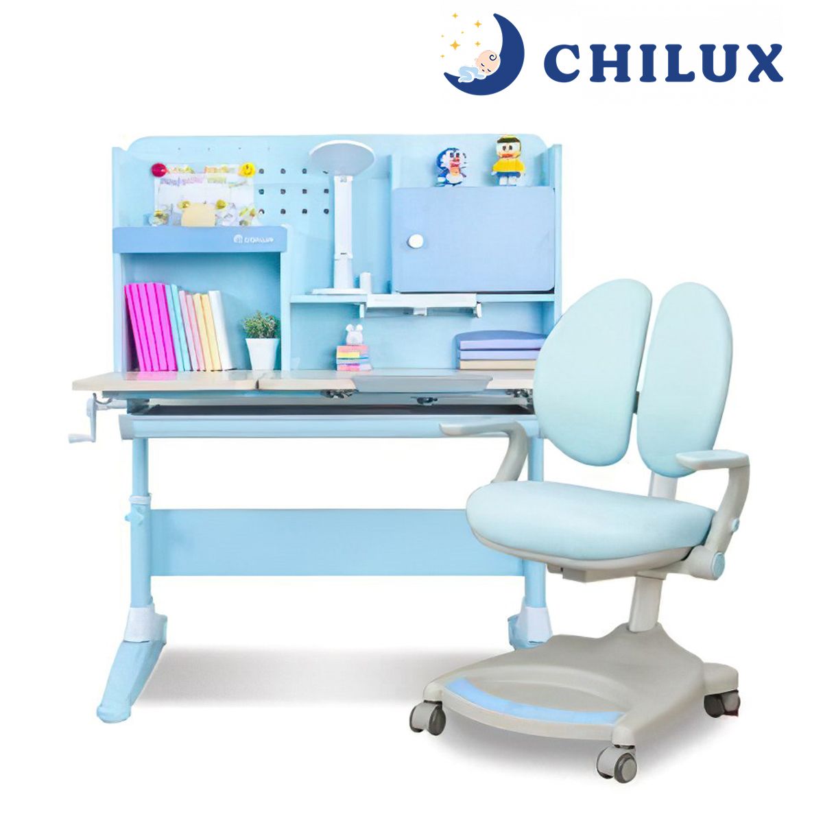  Bàn Học Thông Minh Và Ghế Công Thái Học Cho Trẻ Chilux Smart V (1m2 và 1m ) 