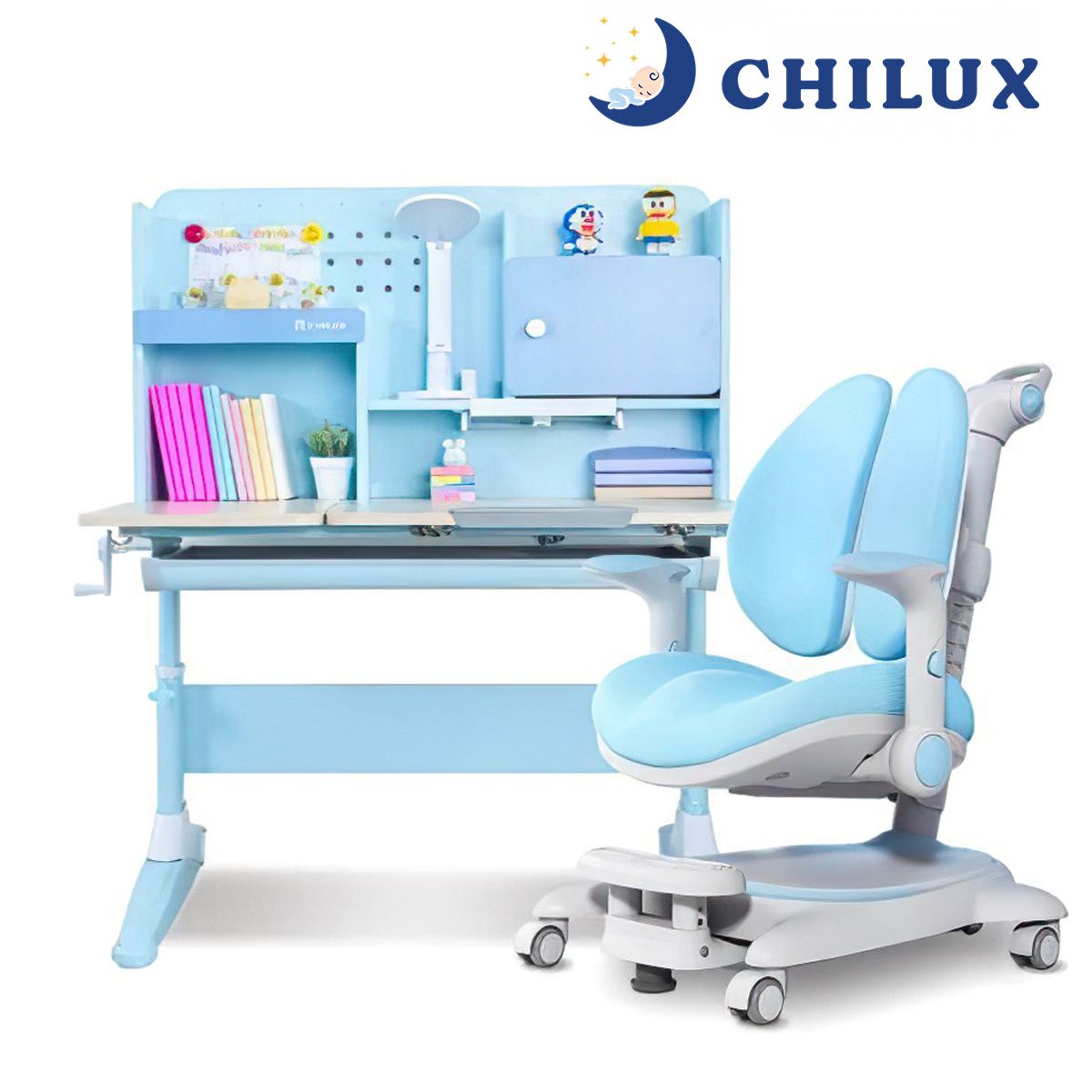  Bàn Học Thông Minh Và Ghế Công Thái Học Cho Trẻ Chilux Smart V (1m2 và 1m ) 