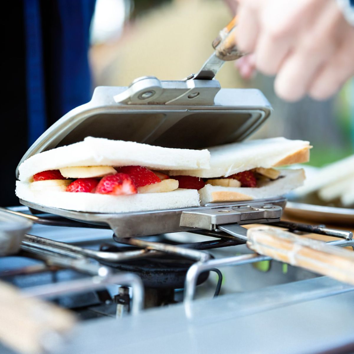  Kẹp Làm Bánh Cắm Trại Du Lịch Snowpeak Hot Sandwich Cooker Tramesino Gr-009R 